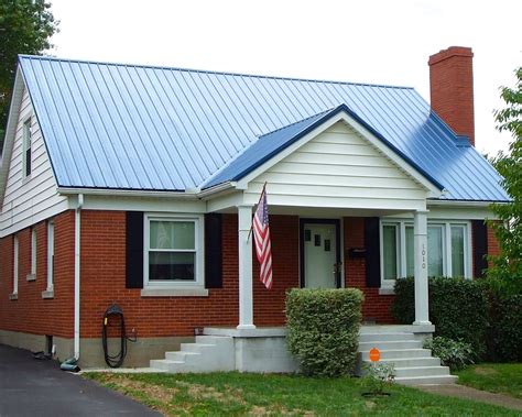 black metal roof on brick house|metal roofs on brick homes.